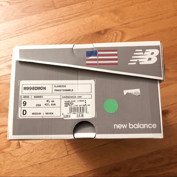 New Balance 998 Air Exploration White Leather 9 - Picture 7 of 7